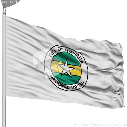Image of Honiara City Flag on Flagpole