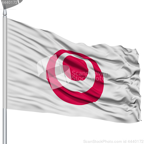 Image of Isolated Okinawa Japan Prefecture Flag on Flagpole