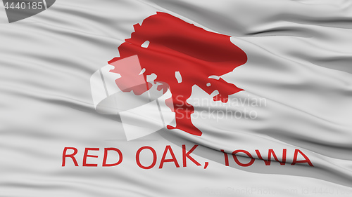 Image of Closeup of Red Oak City Flag