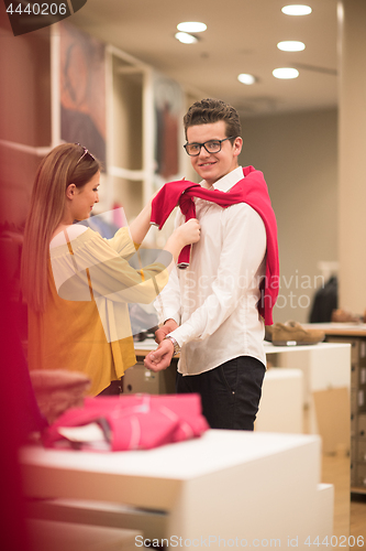 Image of couple in  Clothing Store