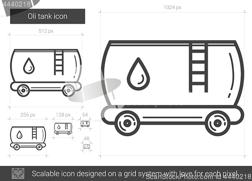 Image of Oil tank line icon.