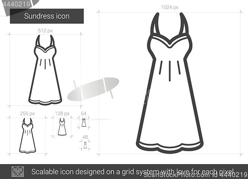 Image of Sundress line icon.