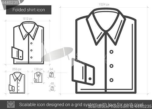 Image of Folded shirt line icon.