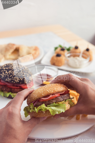 Image of Fastfood unhealthy meal.
