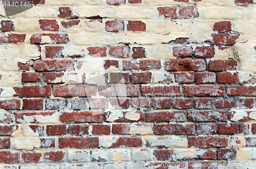 Image of Weathered Brick Wall Background