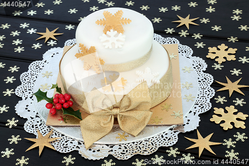 Image of Snowflake Christmas Cake 