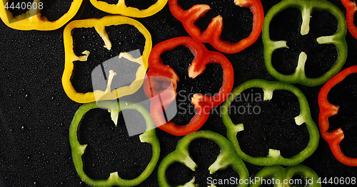 Image of Colorful slices of pepper