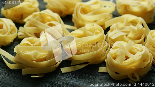 Image of Rolls of uncooked spaghetti
