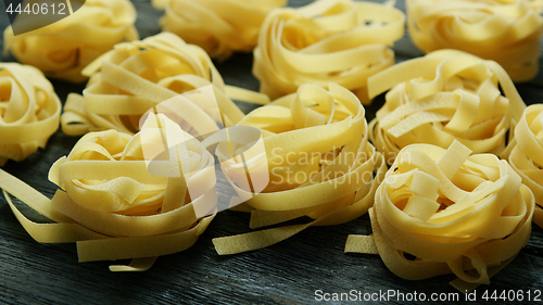 Image of Rolls of uncooked spaghetti
