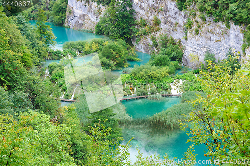 Image of Beautiful waterfalls in Plitvice Lakes, Croatia