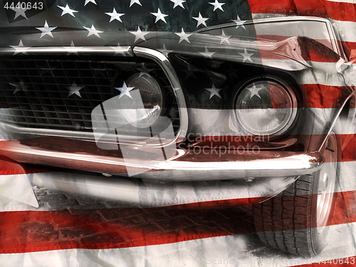 Image of Retro car background