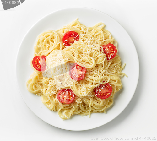 Image of plate of pasta spaghetti