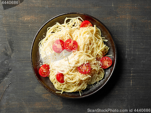 Image of plate of pasta spaghetti