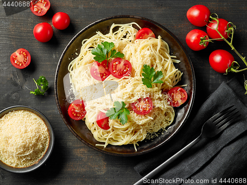 Image of plate of pasta spaghetti