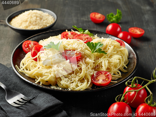 Image of plate of pasta spaghetti
