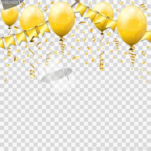 Image of Golden Streamer and Confetti