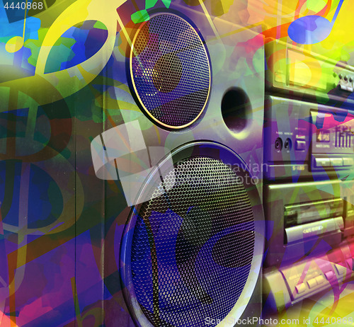 Image of Colorful music background