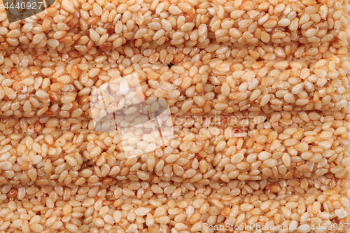 Image of sesame seeds with honey texture 