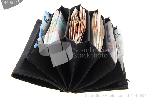 Image of wallet with czech money 
