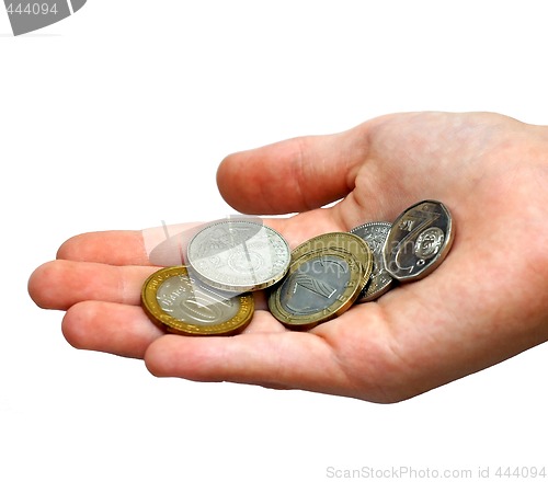 Image of Coins in a palm