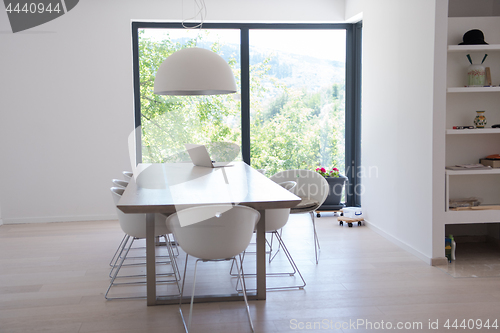 Image of laptop on a kitchen table