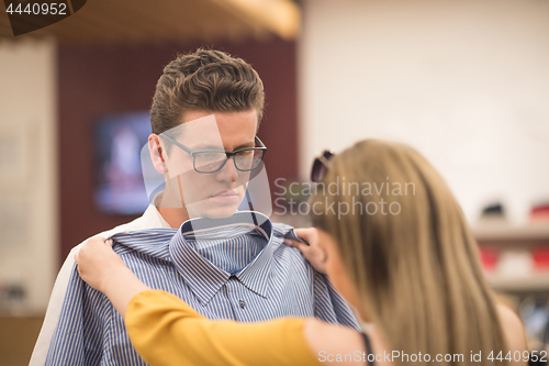 Image of couple in  Clothing Store