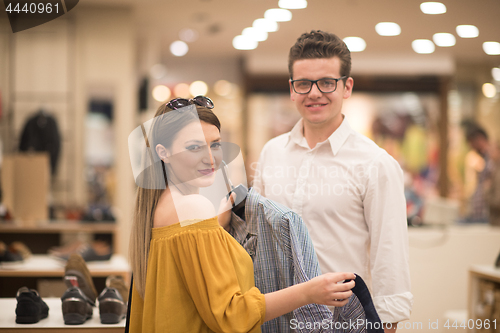 Image of couple in  Clothing Store