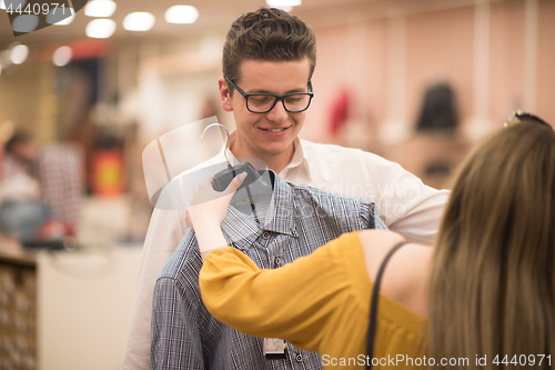 Image of couple in  Clothing Store