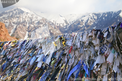 Image of Buddhist prayer ribbons