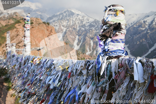 Image of Buddhist prayer ribbons