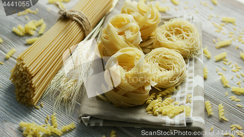 Image of Uncooked pasta of different sort