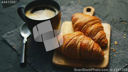 Image of Croissants and cup of coffee