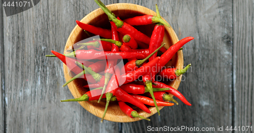 Image of Bowl of bright chili pepper