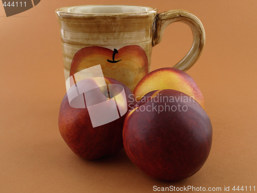 Image of Peaches with Cup