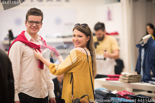 Image of couple in  Clothing Store