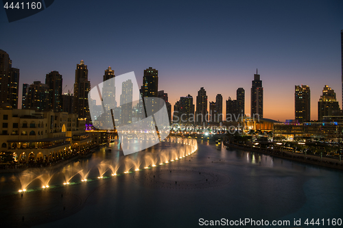 Image of musical fountain in Dubai