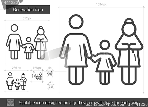 Image of Generation line icon.