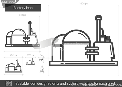Image of Factory line icon.