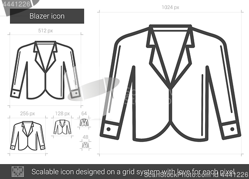 Image of Blazer line icon.