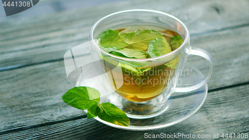 Image of Cup of tea with mint