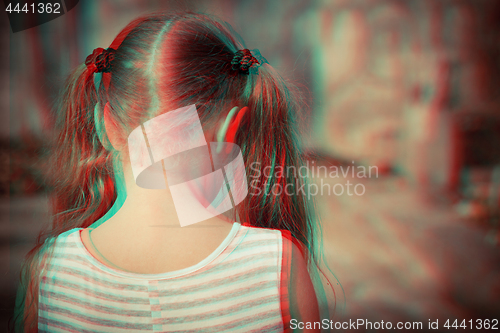 Image of Portrait of sad child