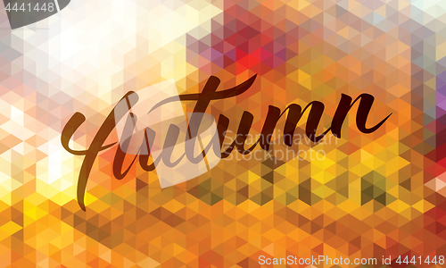 Image of Vector Polygonal Autumn Background