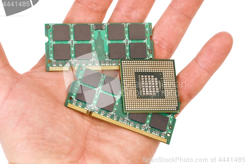 Image of Memory modules and processor for laptops