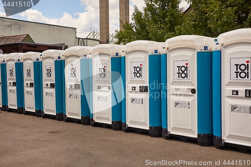 Image of Toilets installed at a public event