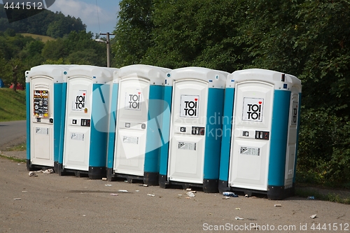 Image of Toilets installed at a public event