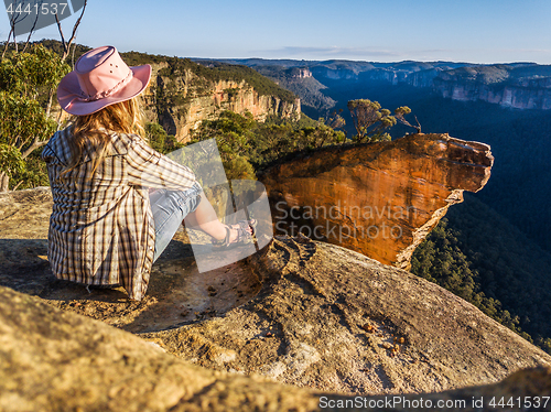 Image of Early morning chillax gazing to Hanging Rock