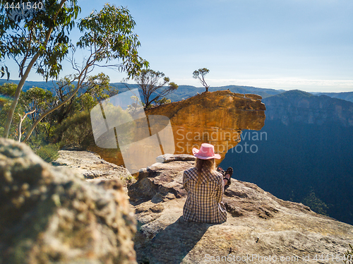 Image of Relaxing with spectacular views of cliffs and mountains