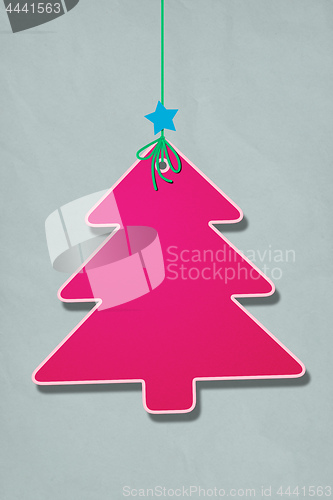 Image of pink Christmas tree tag
