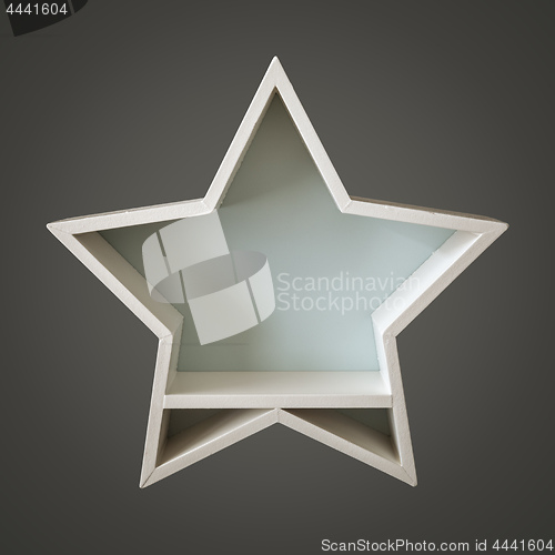 Image of Christmas decoration empty white star