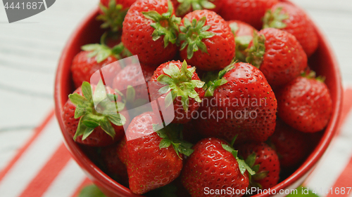 Image of Bowl of fresh strawberries